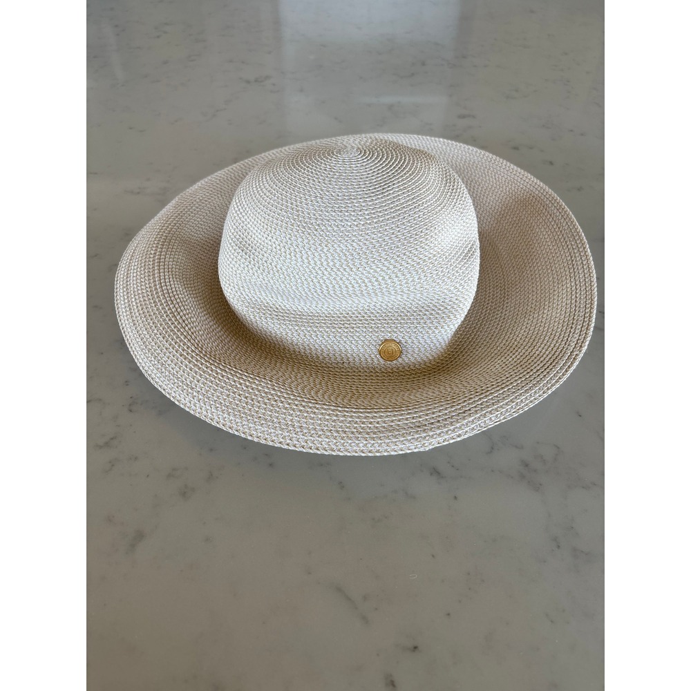 Eric Javits New York Squishee Straw Sun Hat Packable Cream Tan Wide Brim